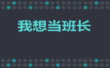 班长班工作总结模板8篇