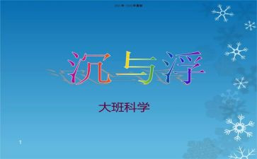 幼儿园沉与浮教案通用5篇