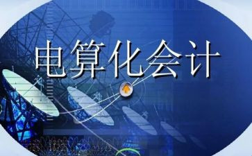 会计电算化个人总结7篇