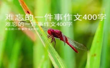 作文我难忘的一件事300字优秀8篇