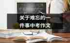 作文我难忘的一件事600字模板7篇